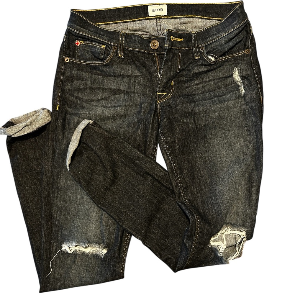 2 (two) pairs Hudson Women’s Jeans Muse Skinny Crop & Super Skinny Kristiansen